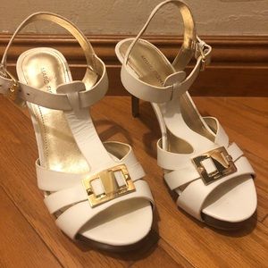 White MARC FISHER heels 6 1/2